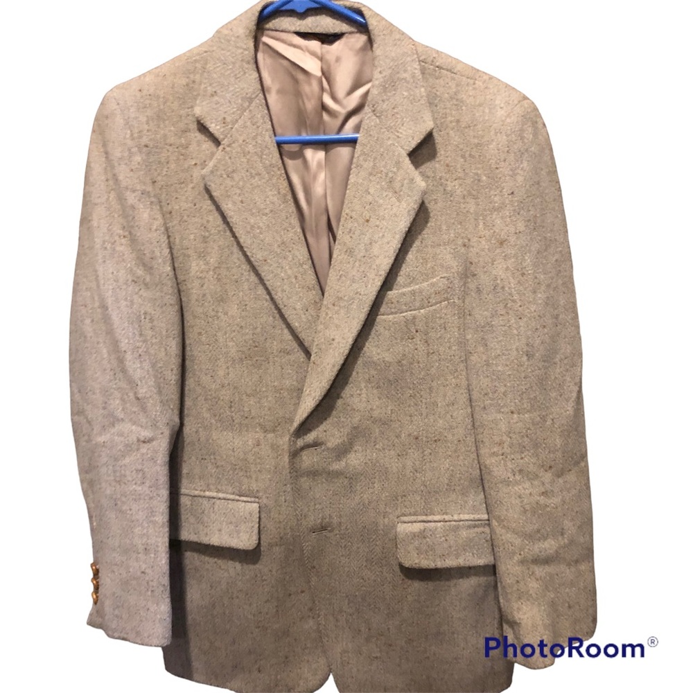 Vintage 50’s Wool Tan Cream Flecked Sports Jacket Blazer EUC Yorkshire Imperia A